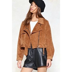 Nasty Gal Cord Moto Jacket